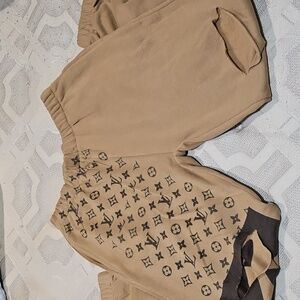 LV primted Stylish Tan Bottoms